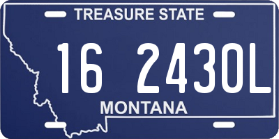 MT license plate 162430L