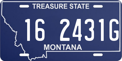 MT license plate 162431G