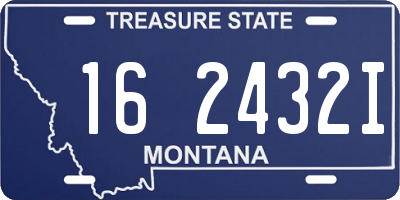 MT license plate 162432I