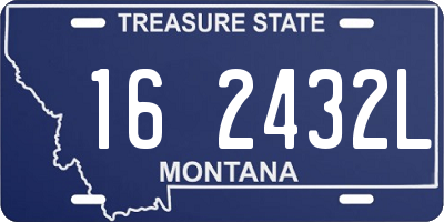 MT license plate 162432L