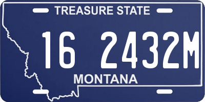 MT license plate 162432M