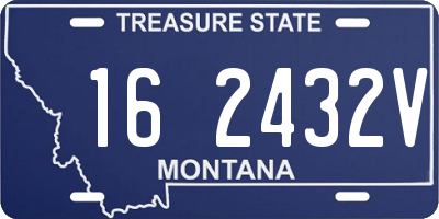 MT license plate 162432V