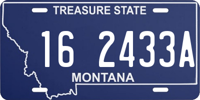 MT license plate 162433A