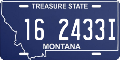 MT license plate 162433I