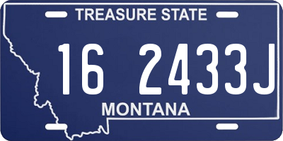 MT license plate 162433J