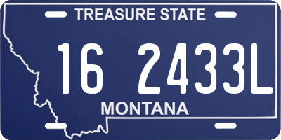 MT license plate 162433L