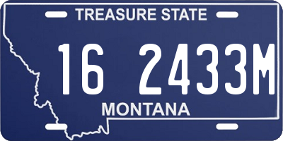 MT license plate 162433M