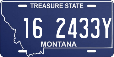 MT license plate 162433Y
