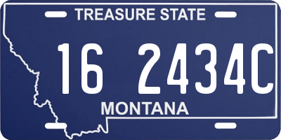 MT license plate 162434C