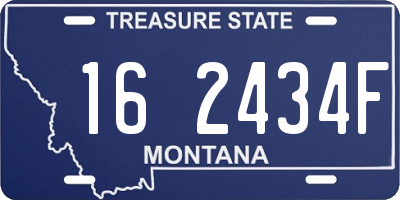 MT license plate 162434F