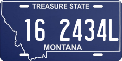 MT license plate 162434L