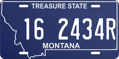 MT license plate 162434R