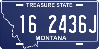 MT license plate 162436J