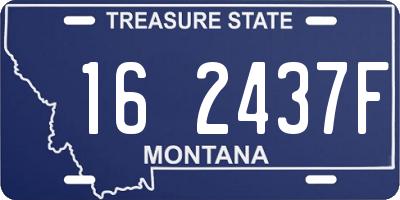 MT license plate 162437F