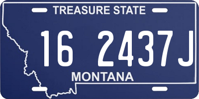 MT license plate 162437J