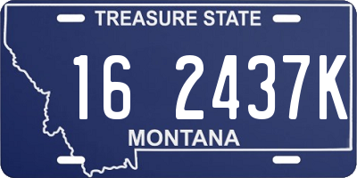 MT license plate 162437K