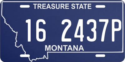 MT license plate 162437P
