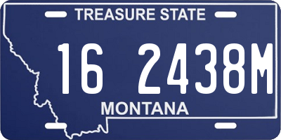 MT license plate 162438M
