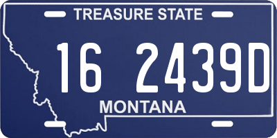 MT license plate 162439D