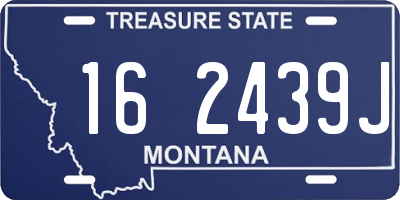 MT license plate 162439J