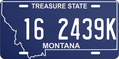 MT license plate 162439K