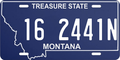 MT license plate 162441N