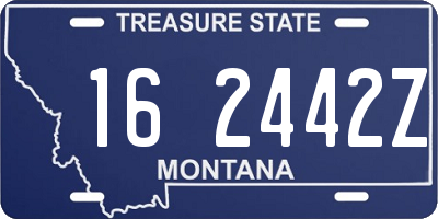 MT license plate 162442Z