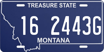 MT license plate 162443G