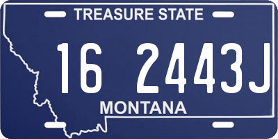 MT license plate 162443J