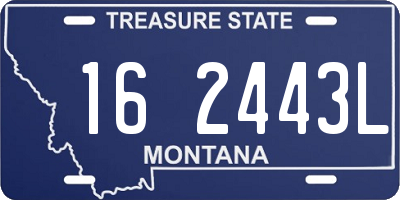 MT license plate 162443L
