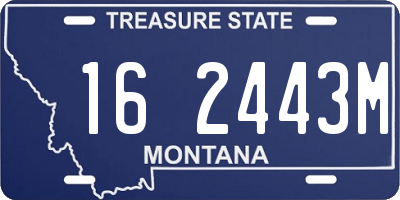MT license plate 162443M