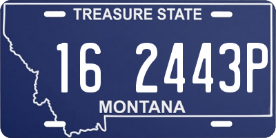 MT license plate 162443P