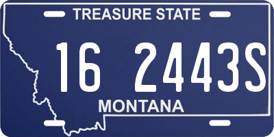 MT license plate 162443S
