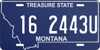 MT license plate 162443U