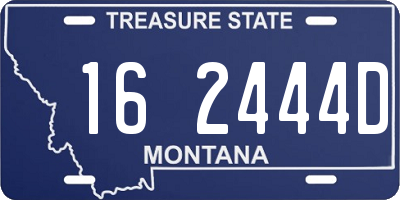 MT license plate 162444D