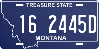 MT license plate 162445D