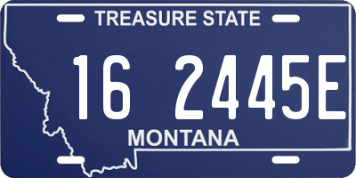 MT license plate 162445E