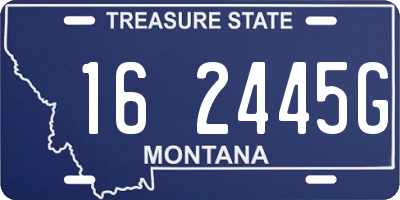 MT license plate 162445G