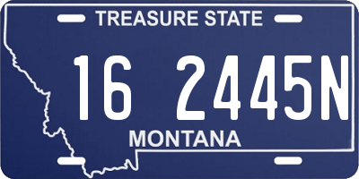 MT license plate 162445N