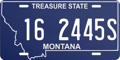 MT license plate 162445S
