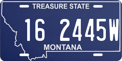 MT license plate 162445W