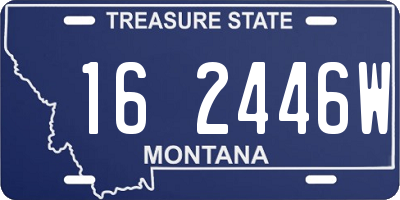 MT license plate 162446W