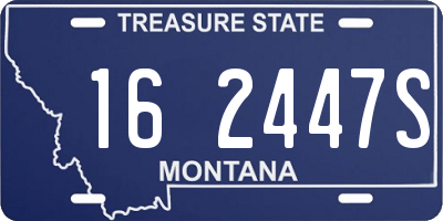 MT license plate 162447S
