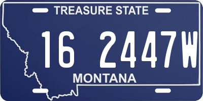 MT license plate 162447W