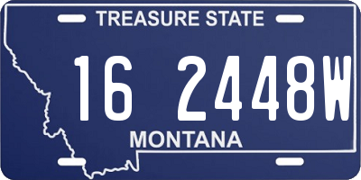 MT license plate 162448W