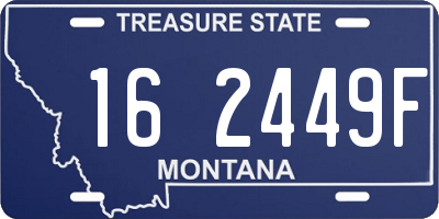MT license plate 162449F