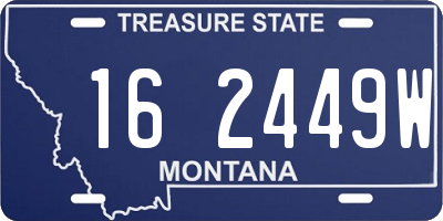 MT license plate 162449W
