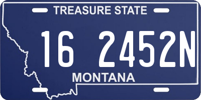 MT license plate 162452N