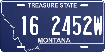 MT license plate 162452W