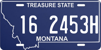 MT license plate 162453H